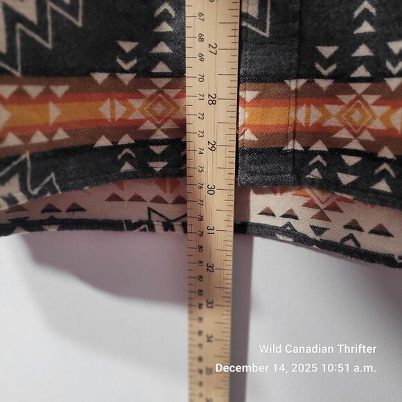 Le 31 XL Aztec Tribal Cotton Long Sleeve Button-Up Overshirt Casual Western - Picture 5 of 7